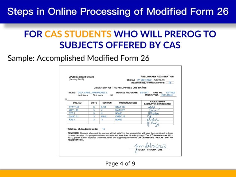 Modified Form 26 or Prerog 5