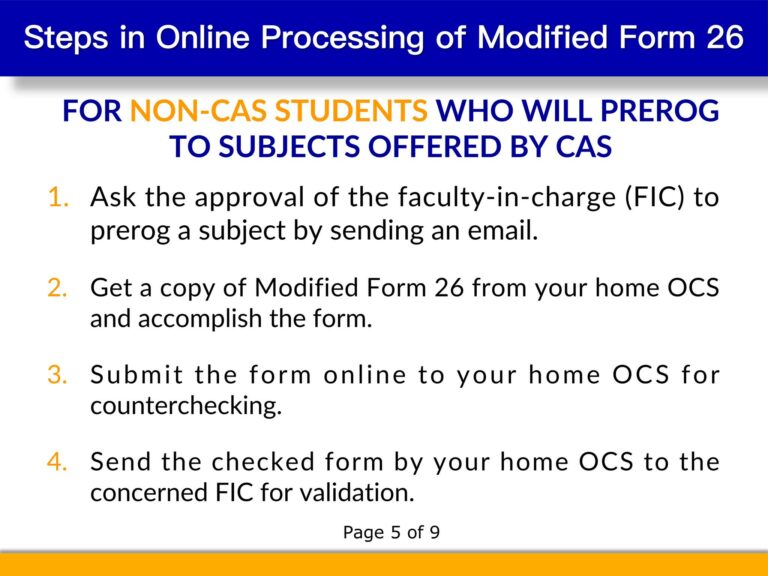 Modified Form 26 or Prerog 6